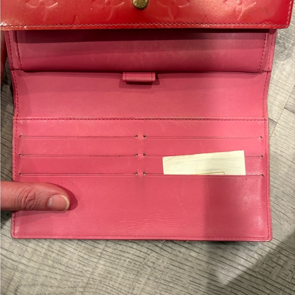 LOUIS VUITTON Vernis Leather Monogram Embossed Wallet Pink AUTHENTIC - Picture 15 of 16
